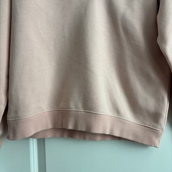 Pact V-Neck Courtside Sweatshirt Sz Medium Pink Organic Cotton Sustainable - Picture 5 of 8